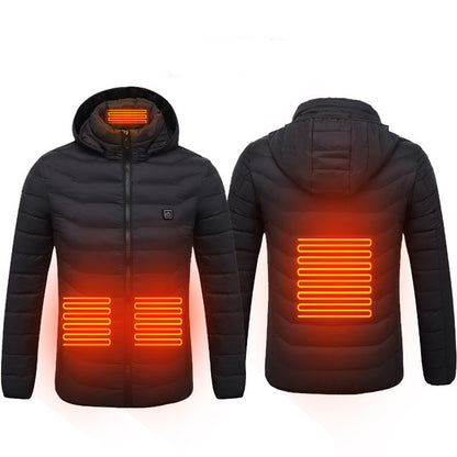 New Heated  USB Electric Cotton Coat Heater Thermal Clothing Men's Clothes