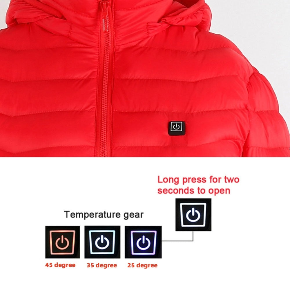 New Heated  USB Electric Cotton Coat Heater Thermal Clothing Men's Clothes