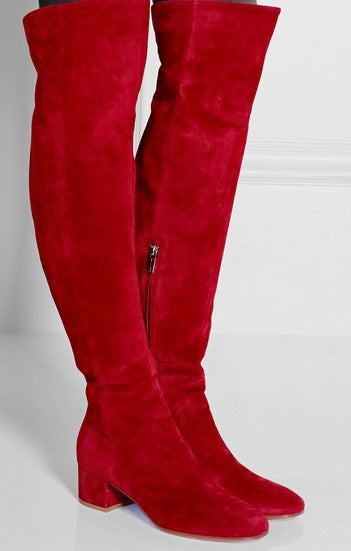 Women's Flat Suede Over The Knee High Boots