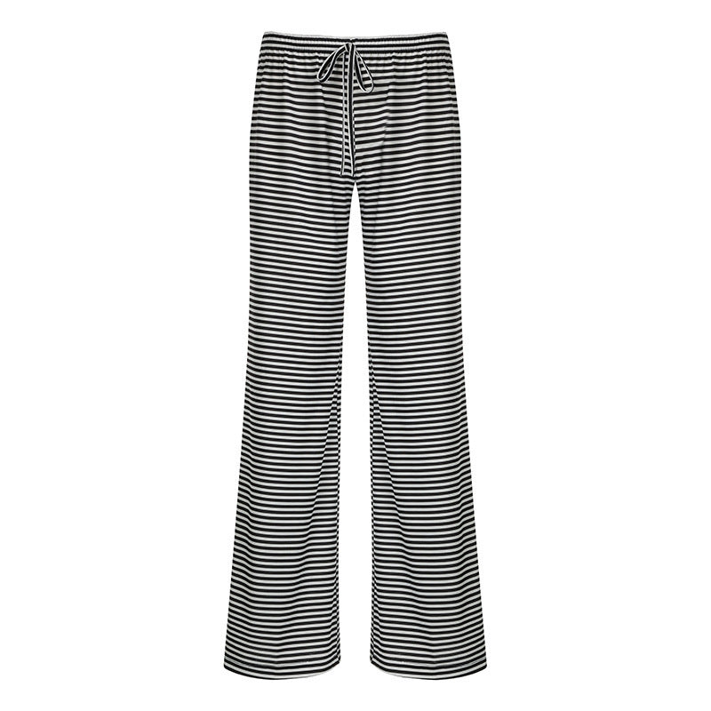 Women's Striped Print  Wide-leg Pants