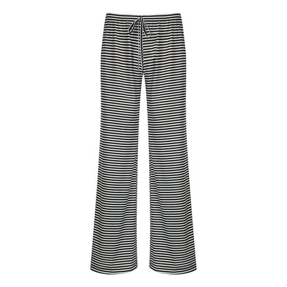 Women's Striped Print  Wide-leg Pants