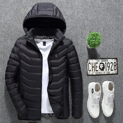 New Heated  USB Electric Cotton Coat Heater Thermal Clothing Men's Clothes