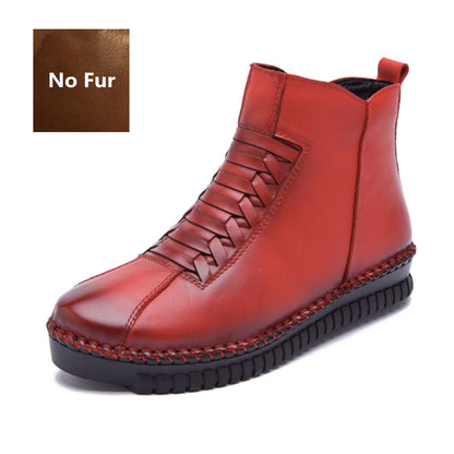 Women Leather snow boots