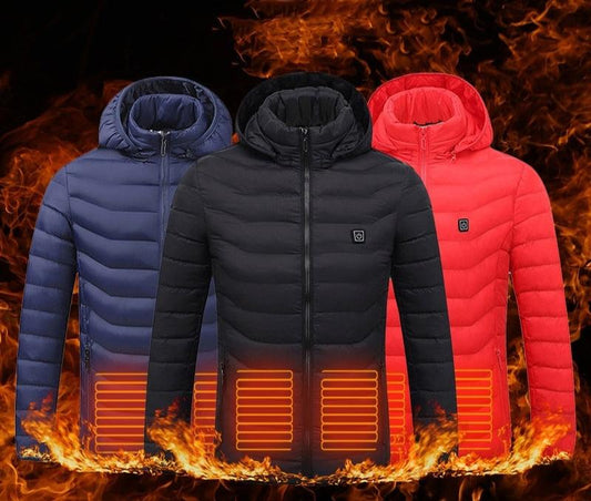 New Heated  USB Electric Cotton Coat Heater Thermal Clothing Men's Clothes