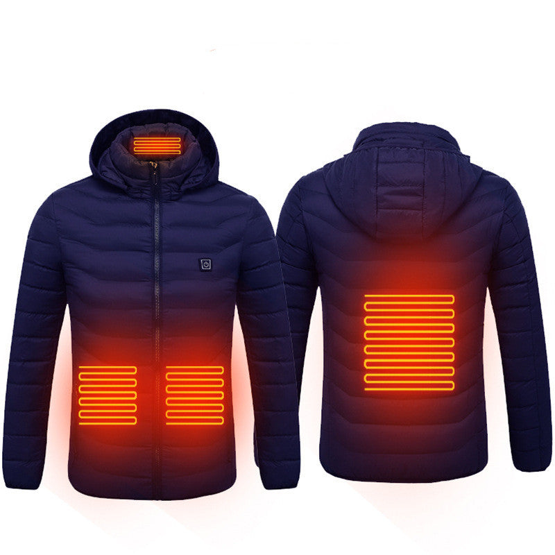 New Heated  USB Electric Cotton Coat Heater Thermal Clothing Men's Clothes