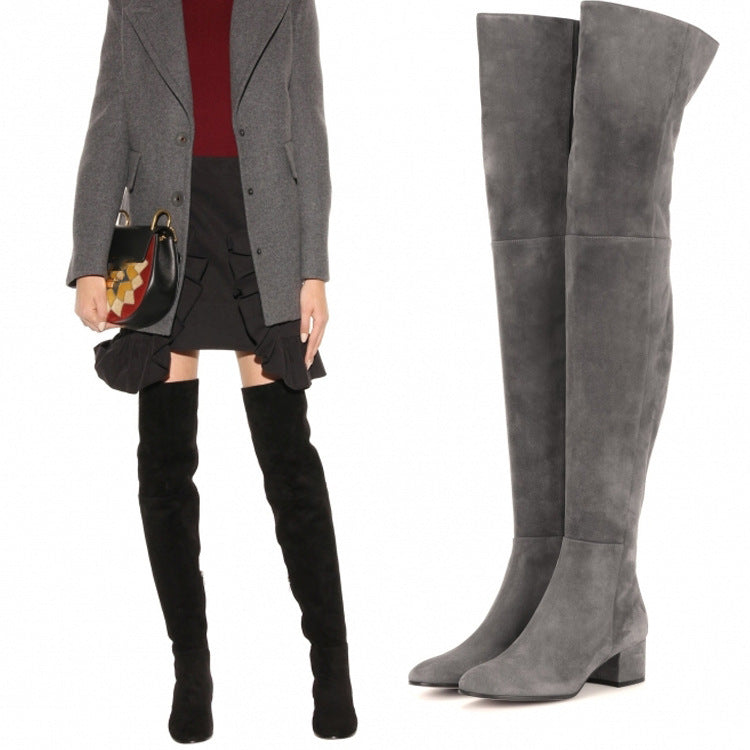 Women's Flat Suede Over The Knee High Boots