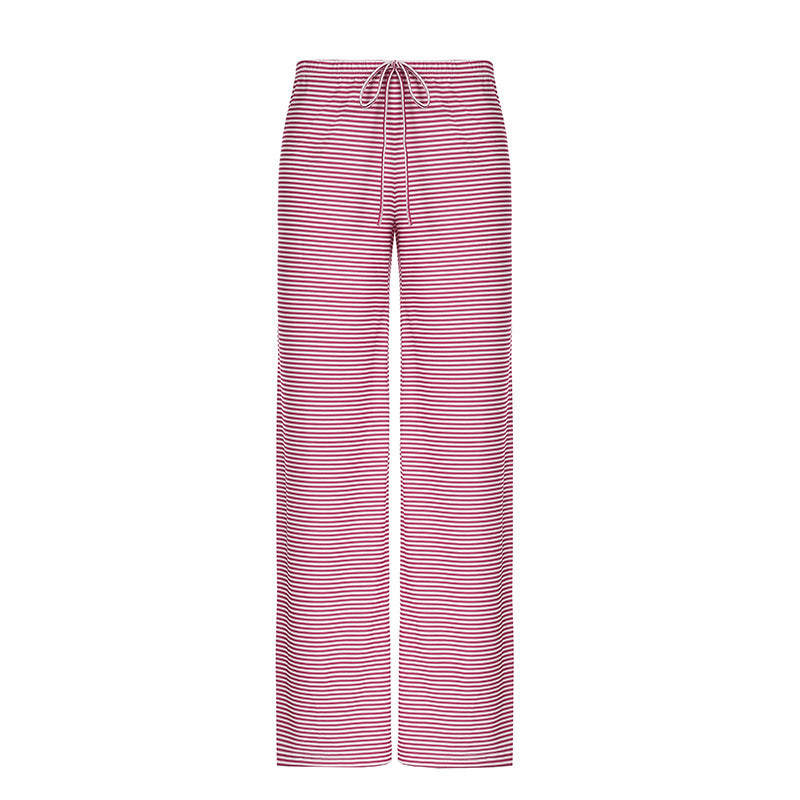 Women's Striped Print  Wide-leg Pants