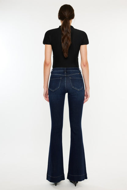 Ladies High Rise Slim Flare Jeans