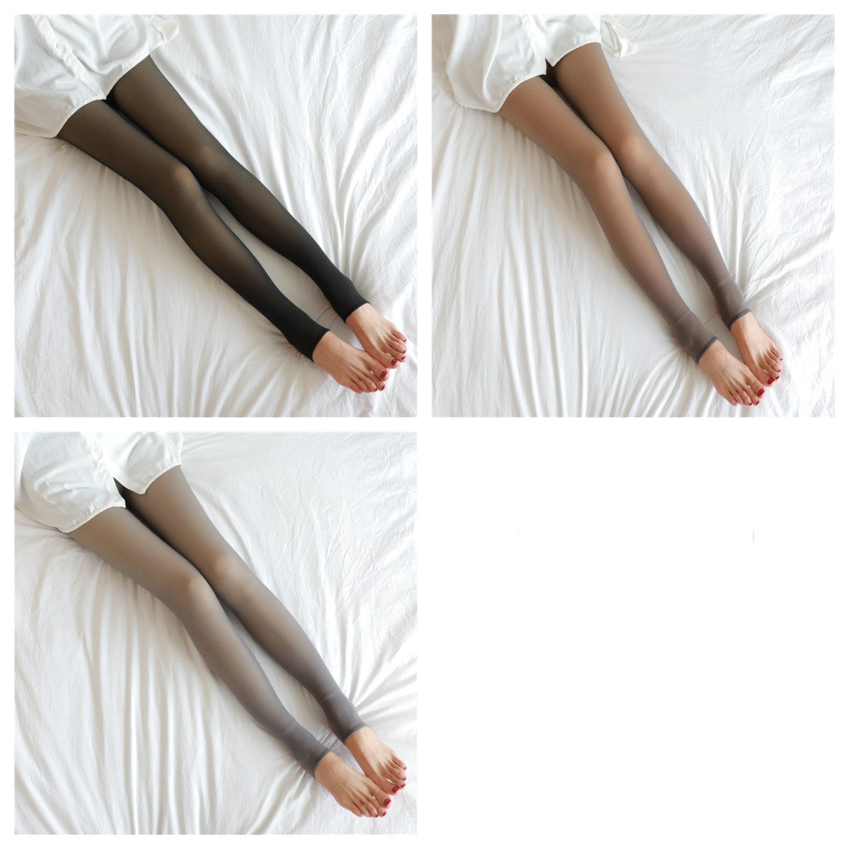 Translucent Plus Size Fleece Lined Tights Fall And Winter Thermal  Tights For women