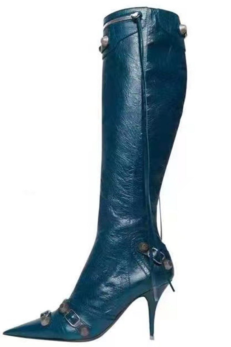 Button Knee High Boots Large Women's Boots